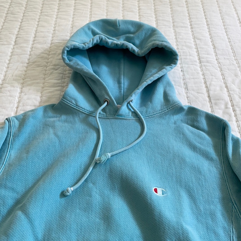 Light blue champion sweatshirt